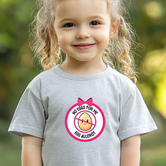 Egg Allergy Pink Logo Toddler Tee