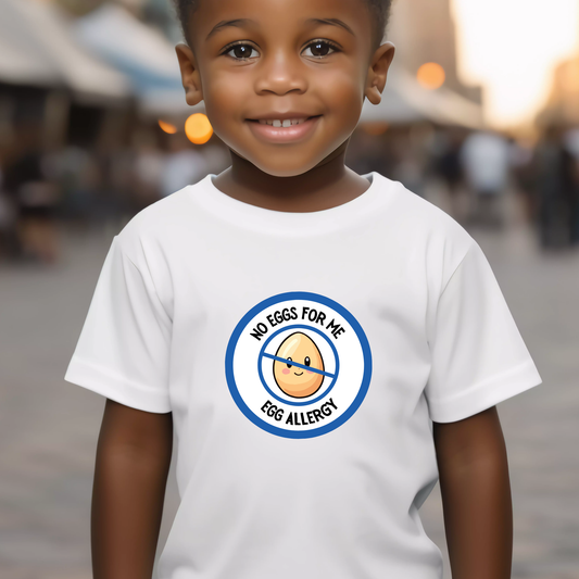 Egg Allergy Blue Logo Toddler Tee