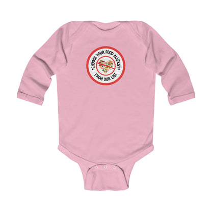 Other Food Allergies Red Logo Long Sleeve Onesie