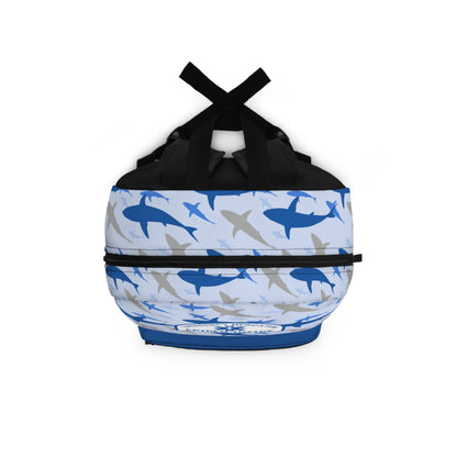 Blue and Gray Shark Food Allergy Backpack