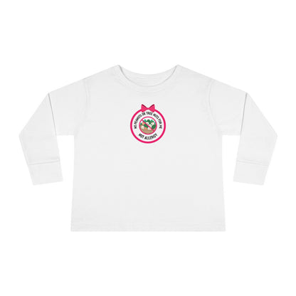Nut Allergy Pink Logo Toddler Long Sleeve