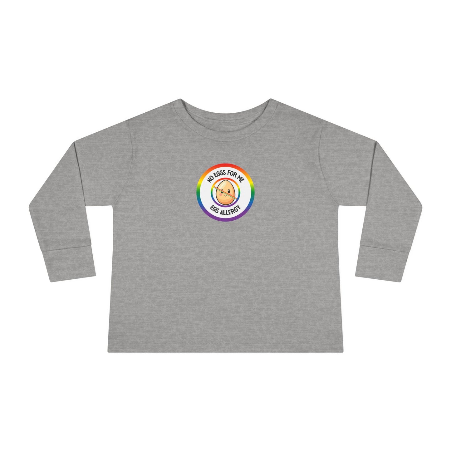 Egg Allergy Rainbow Logo Toddler Long Sleeve