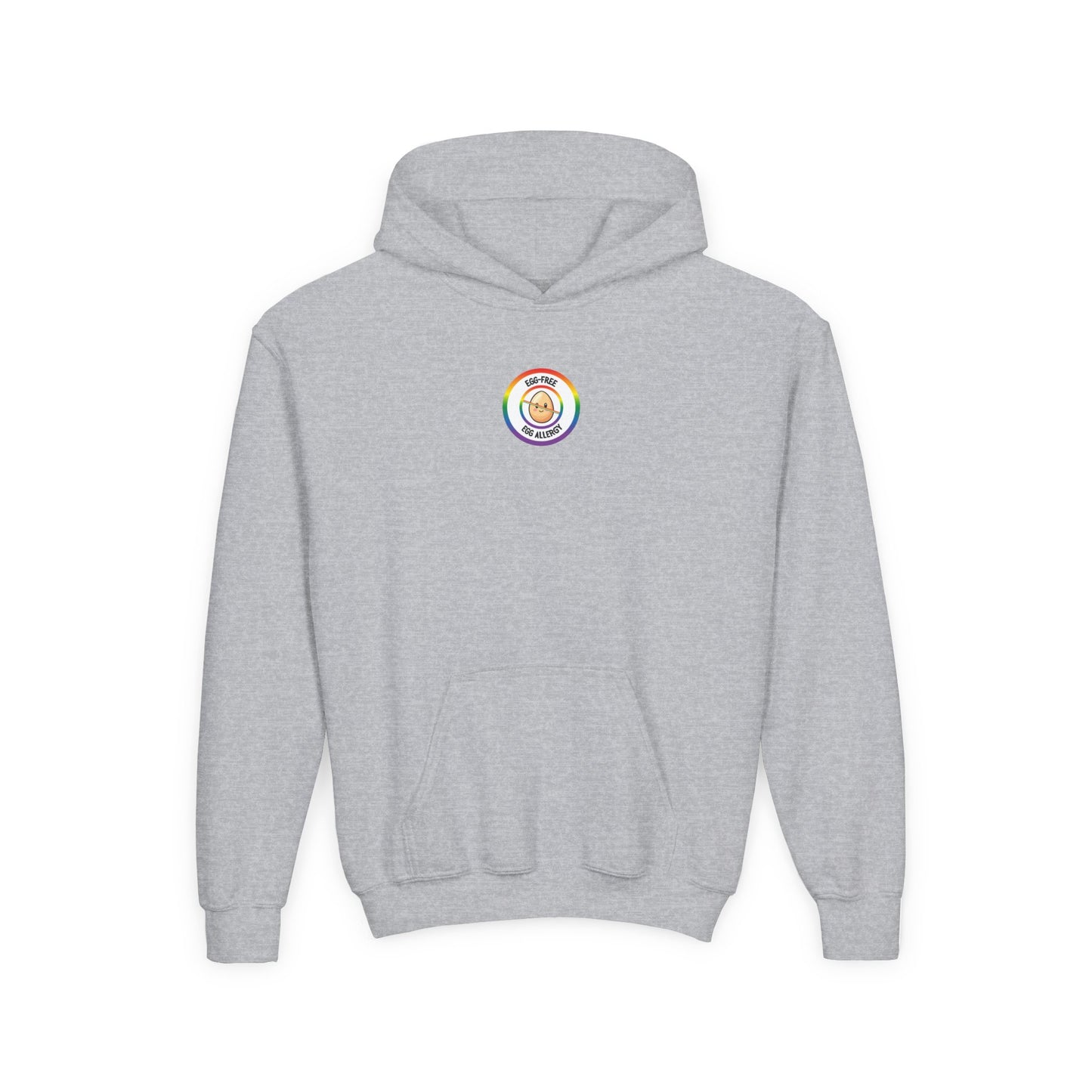 Egg Allergy Rainbow Logo Youth Hoodie