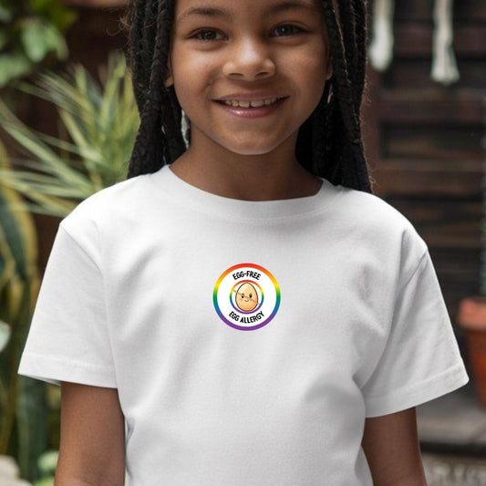 Egg Allergy Rainbow Logo Youth Tee