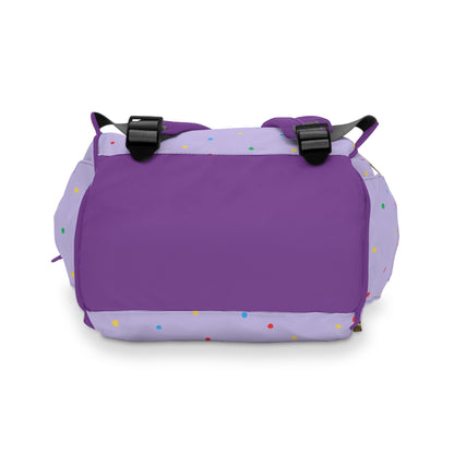 Purple Polka Dot Diaper Backpack