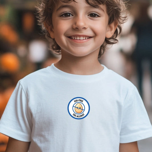 Egg Allergy Blue Logo Youth Tee