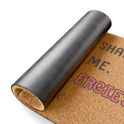 Pink Food Allergies Doormat