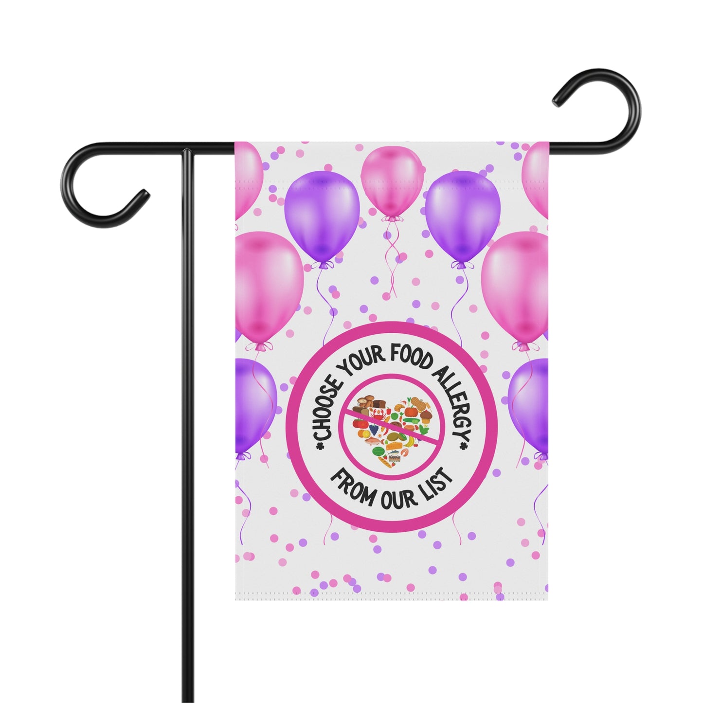 Pink & Purple Balloon Garden Flag