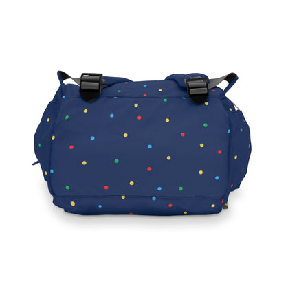 Blue Polka Dot Diaper Backpack