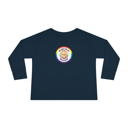 Egg Allergy Rainbow Logo Toddler Long Sleeve