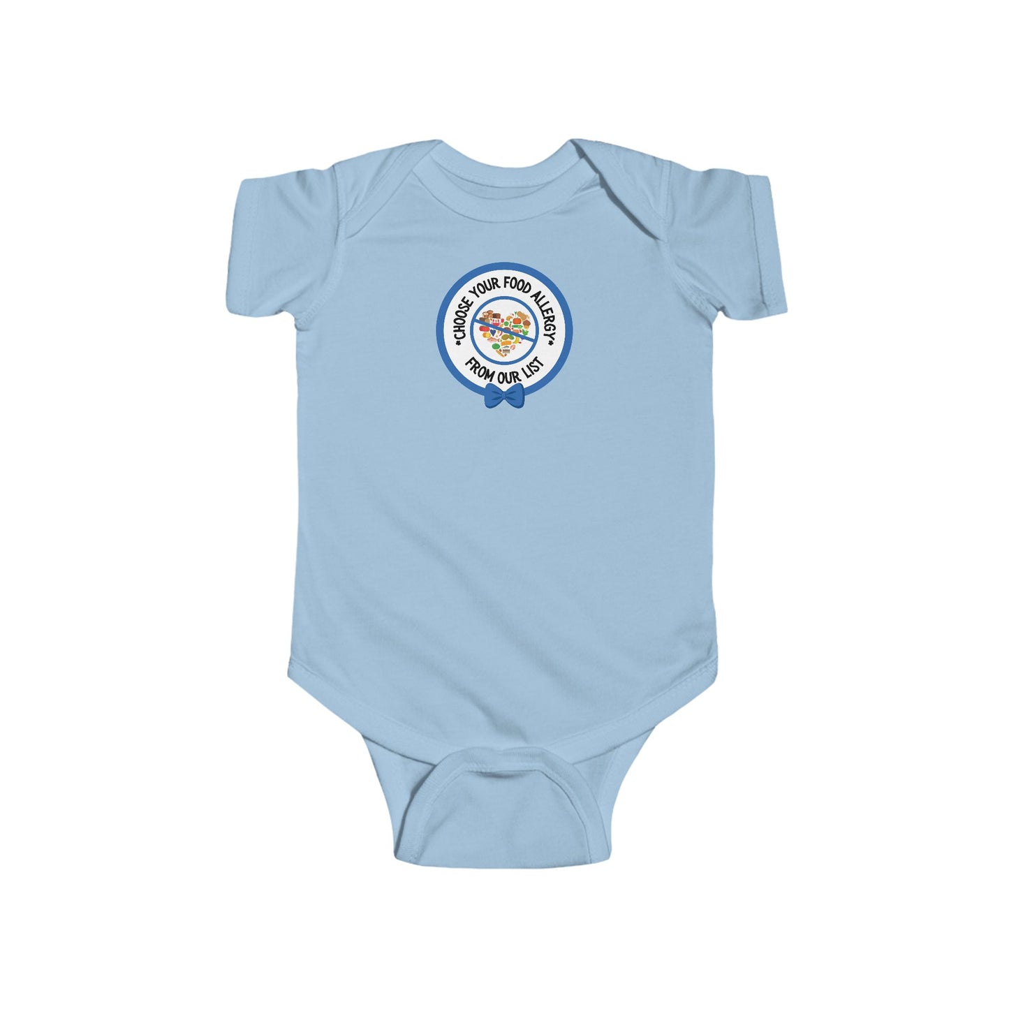 Other Food Allergies Blue Logo Short Sleeve Onesie