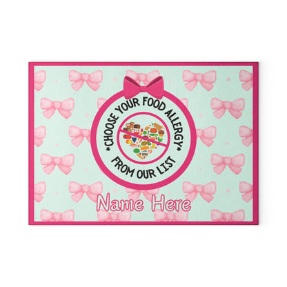 Food Allergy Glass Cutting Board