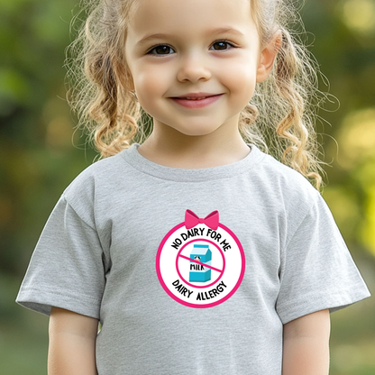 Dairy Allergy Pink Logo Toddler Tee