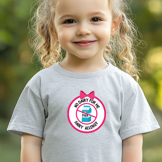 Dairy Allergy Pink Logo Toddler Tee