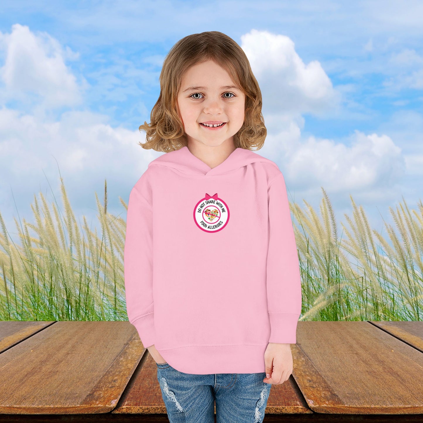 Multiple Allergies Pink Logo Toddler Hoodie