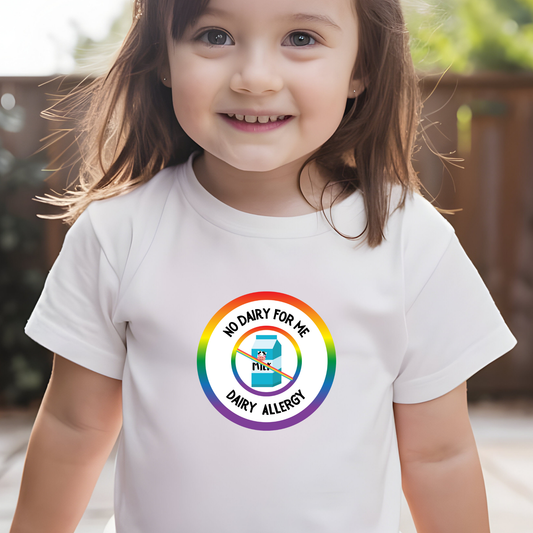 Dairy Allergy Rainbow Logo Toddler Tee