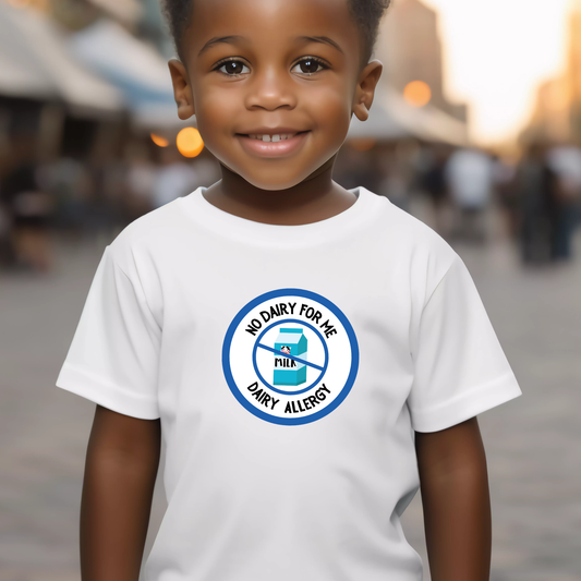 Dairy Allergy Blue Logo Toddler Tee