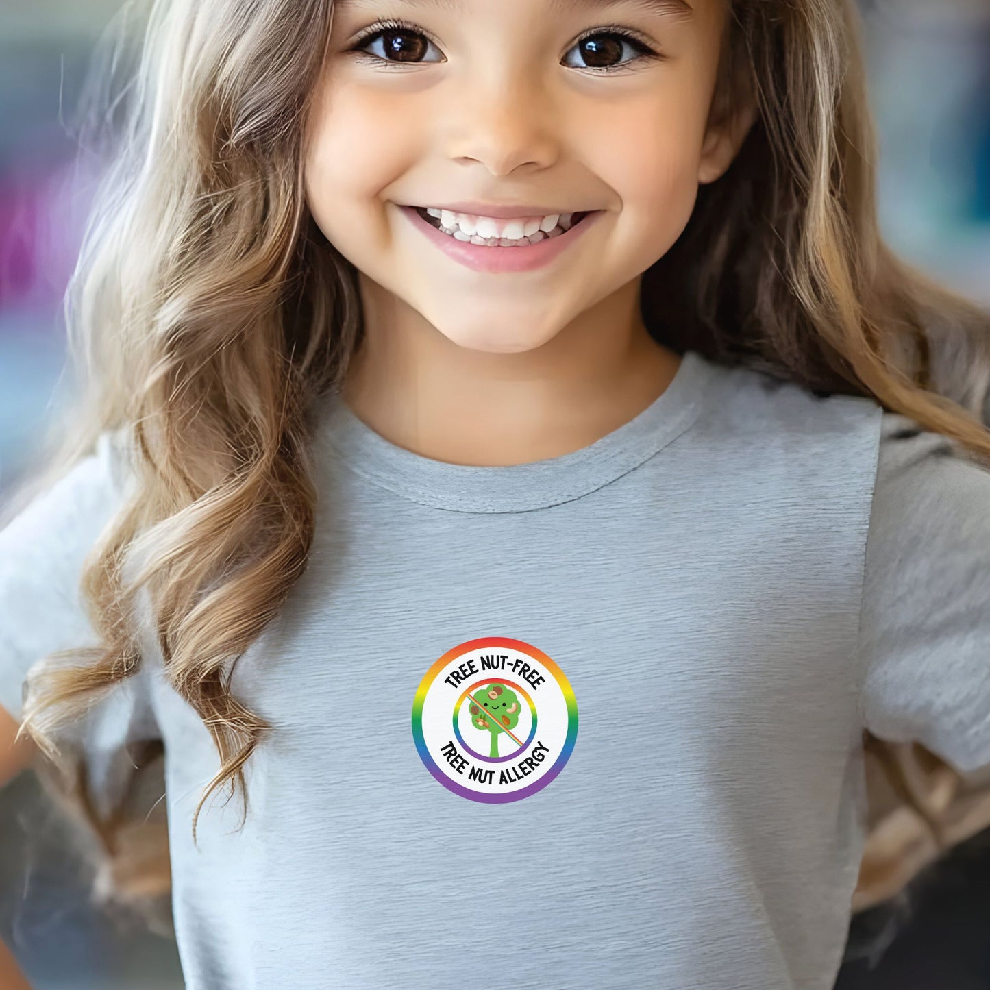 Tree Nut Allergy Rainbow Logo Youth Tee