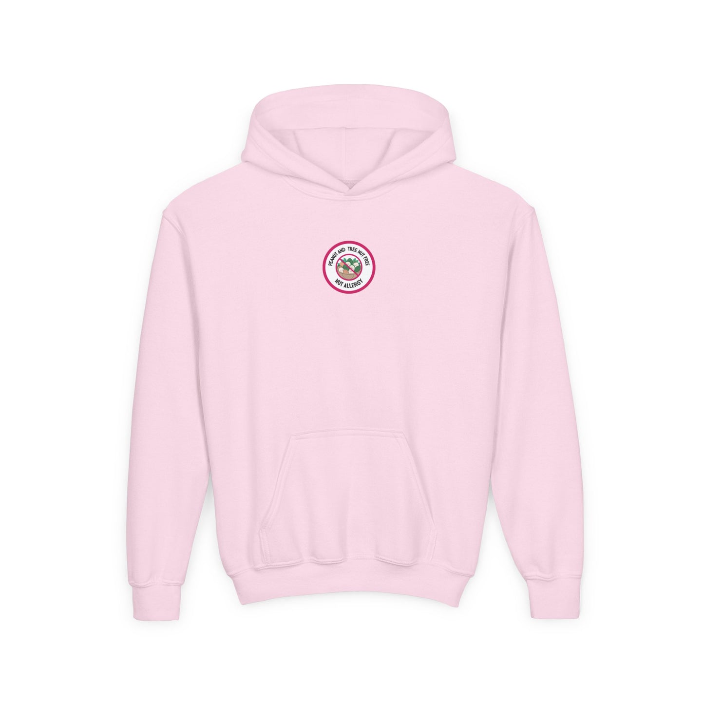 Nut Allergy Pink Logo Youth Hoodie