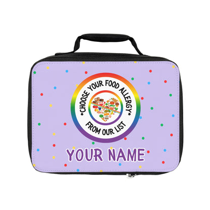 Purple Polka Dot Food Allergy Lunchbox