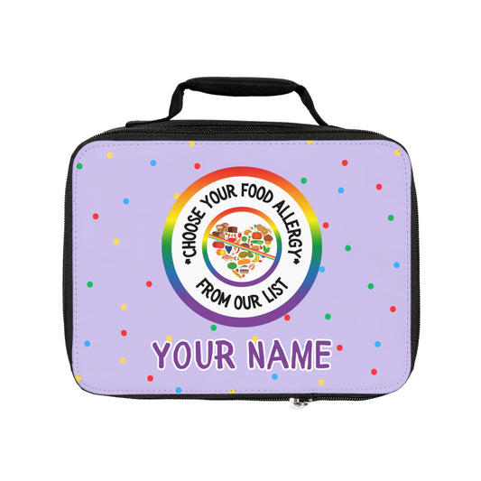 Purple Polka Dot Food Allergy Lunchbox
