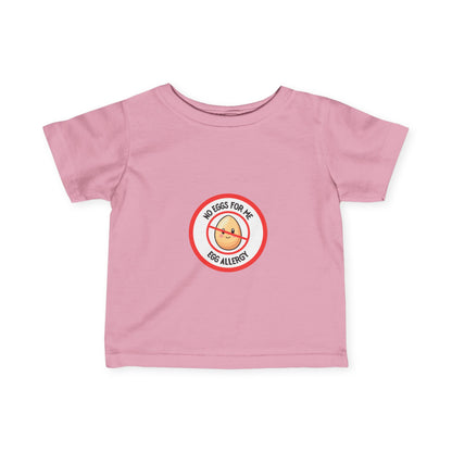Egg Allergy Red Logo Baby Tee