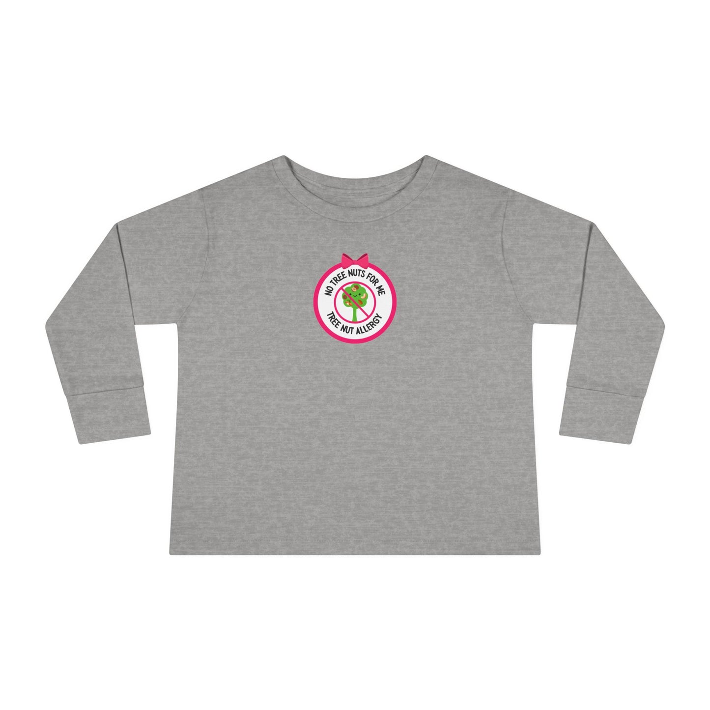 Tree Nut Allergy Pink Logo Toddler Long Sleeve