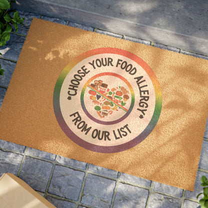 Food Allergy Rainbow Logo Doormat