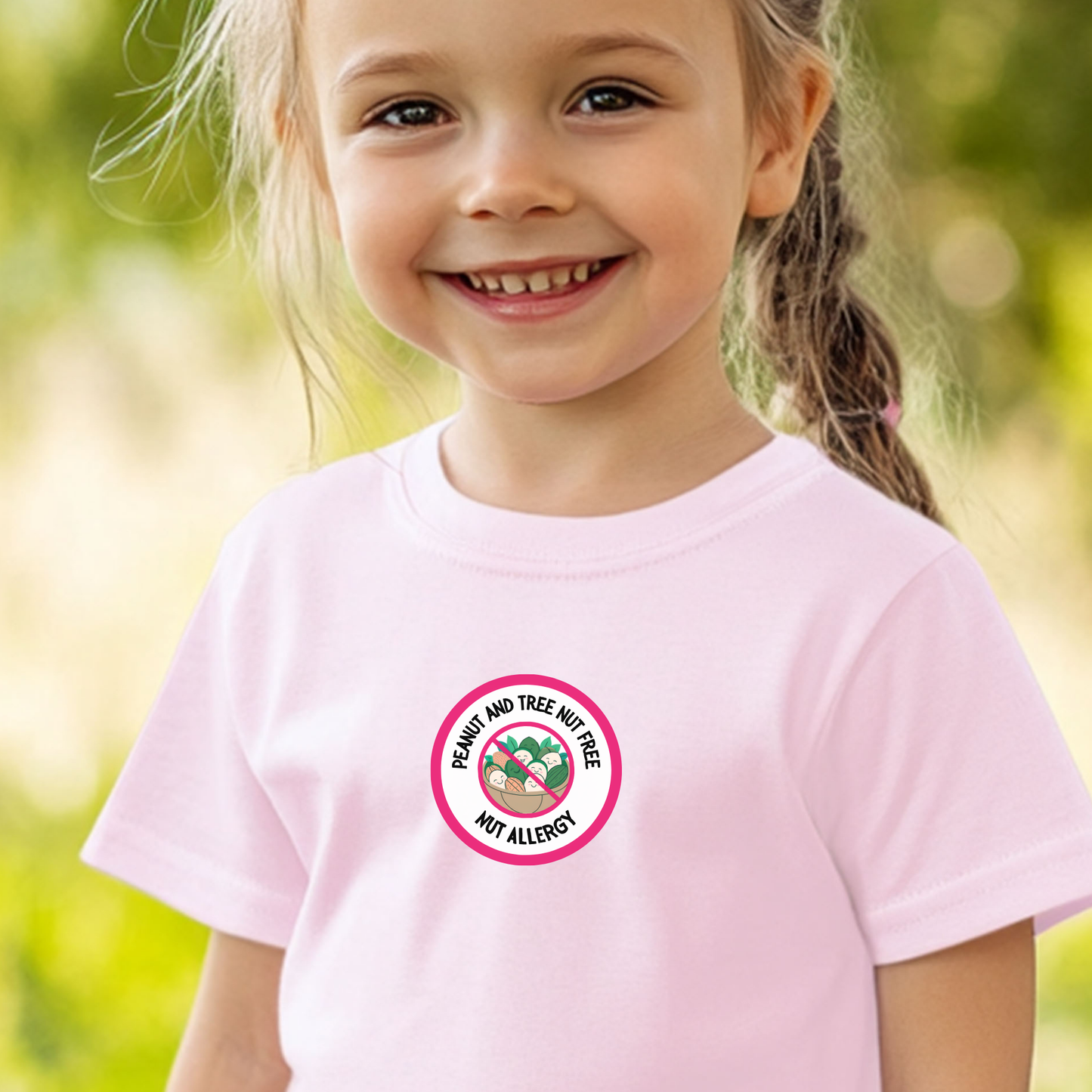 Nut Allergy Pink Logo Youth Tee