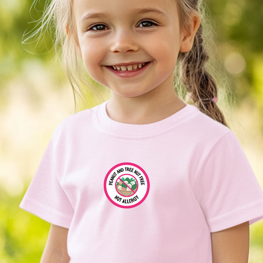 Nut Allergy Pink Logo Youth Tee