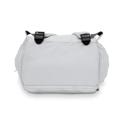 Gray Striped Diaper Backpack