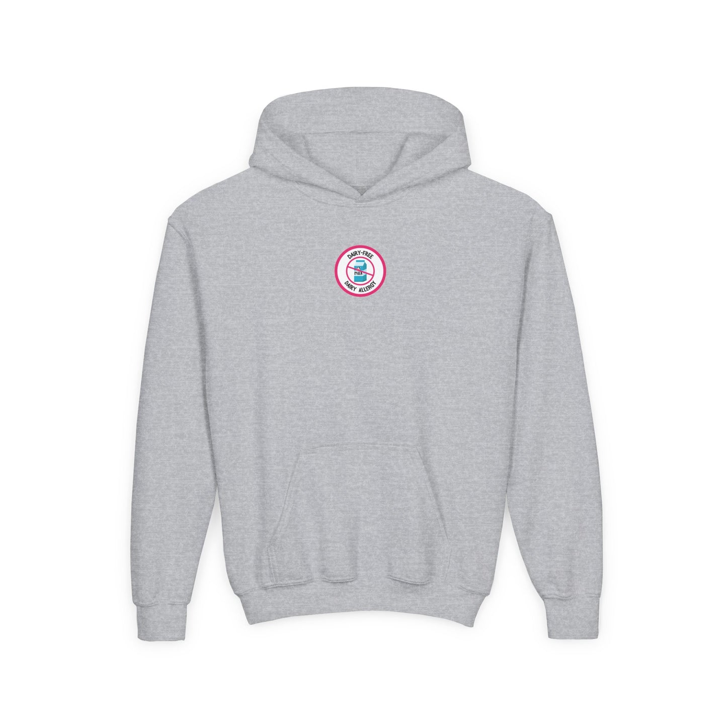 Dairy Allergy Pink Logo Youth Hoodie