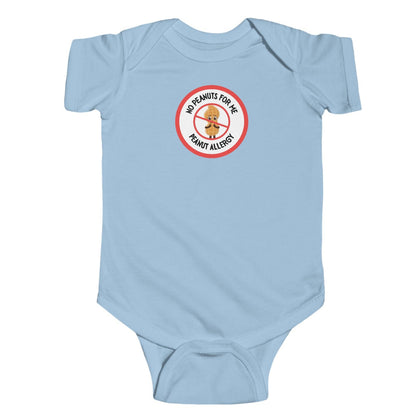Peanut Allergy Red Logo Short Sleeve Onesie
