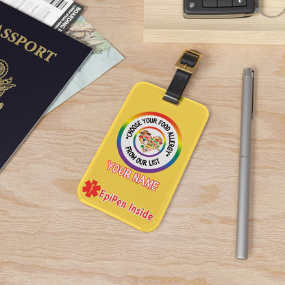 Food Allergy Bag Tag w/EpiPen