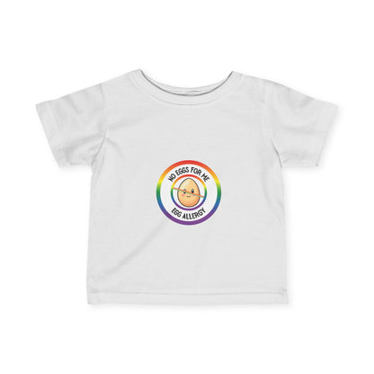 Egg Allergy Rainbow Logo Baby Tee