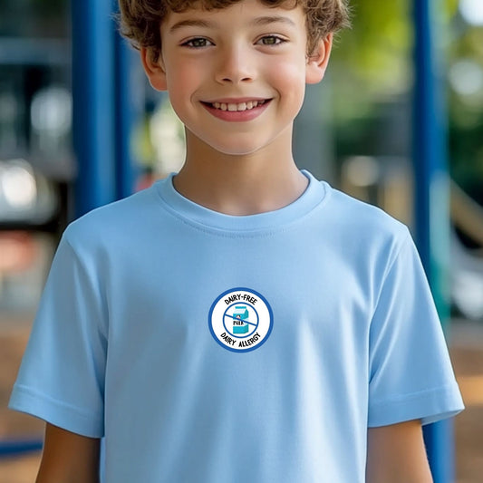 Dairy Allergy Blue Logo Youth Tee