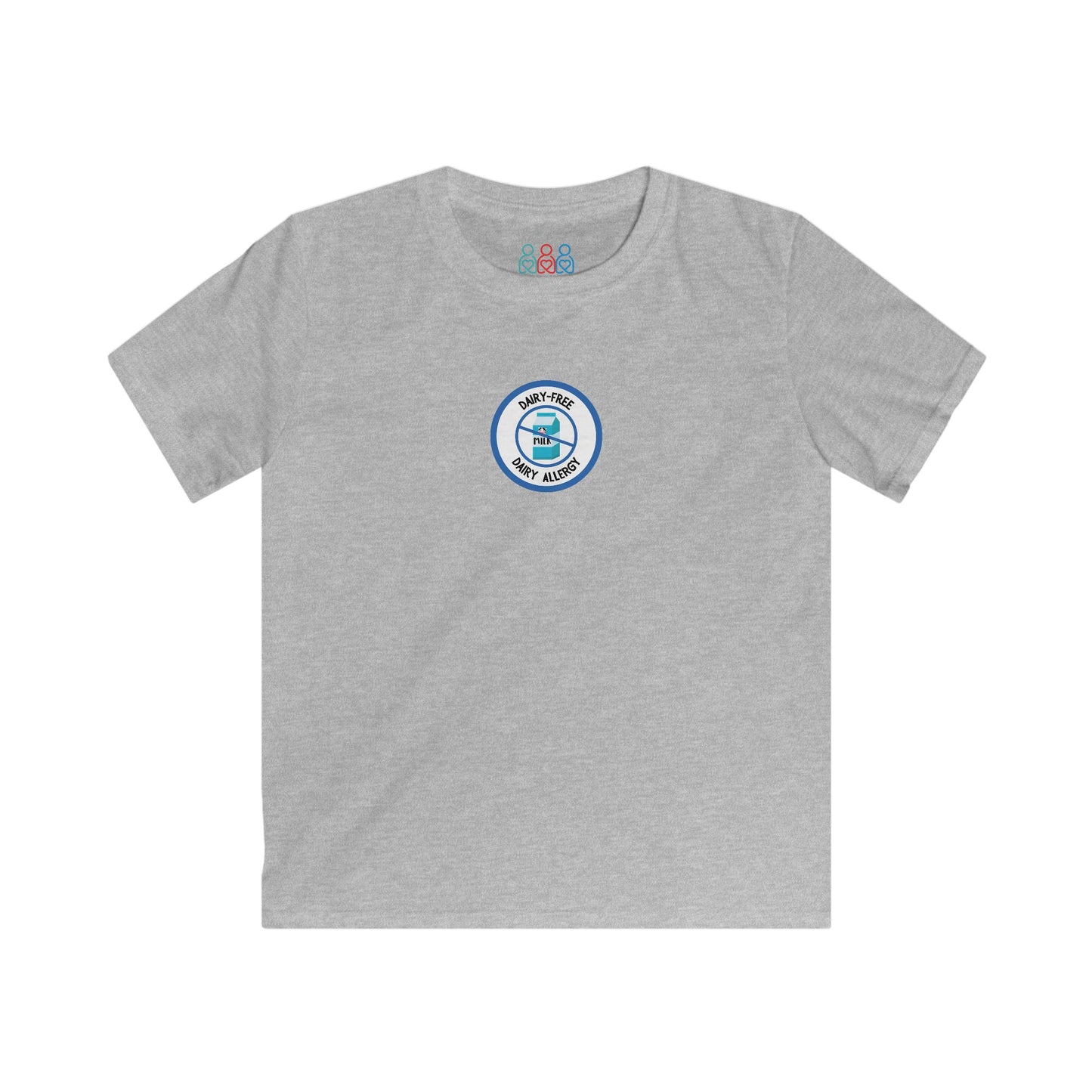 Dairy Allergy Blue Logo Youth Tee