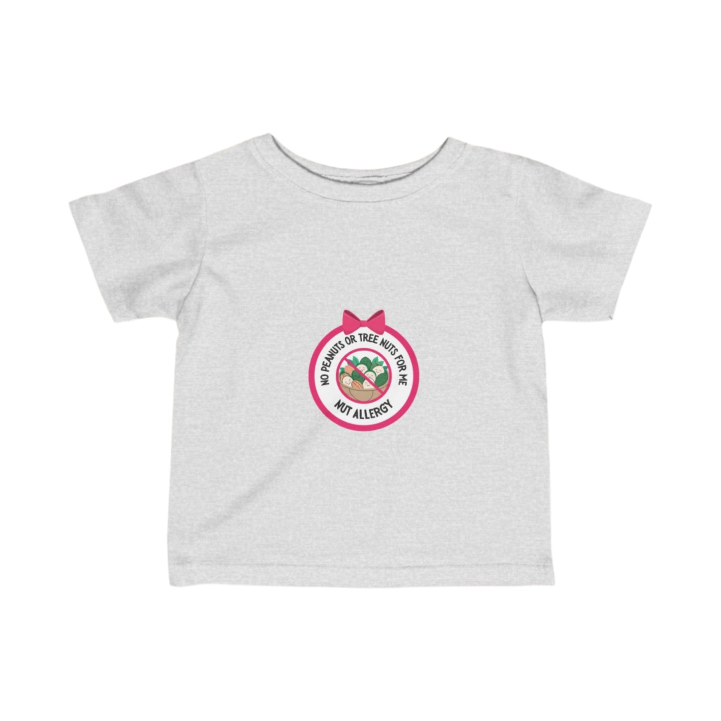 Nut Allergy Pink Logo Baby Tee