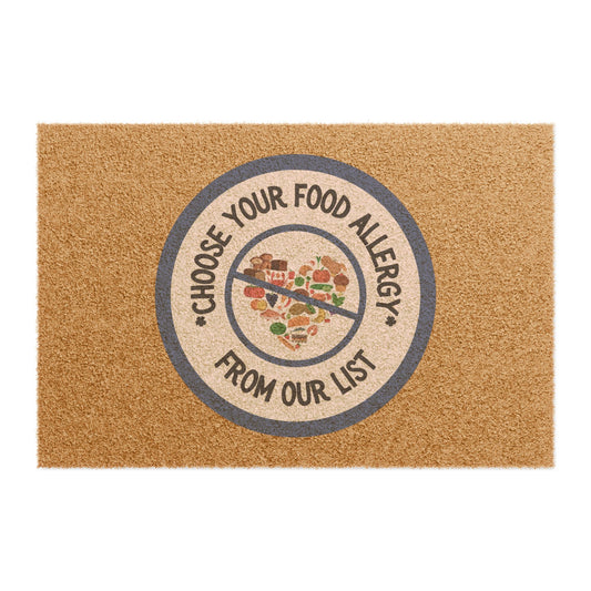 Food Allergy Blue Logo Doormat
