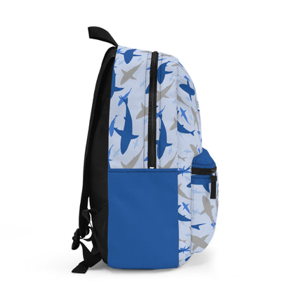 Blue and Gray Shark Food Allergy Backpack