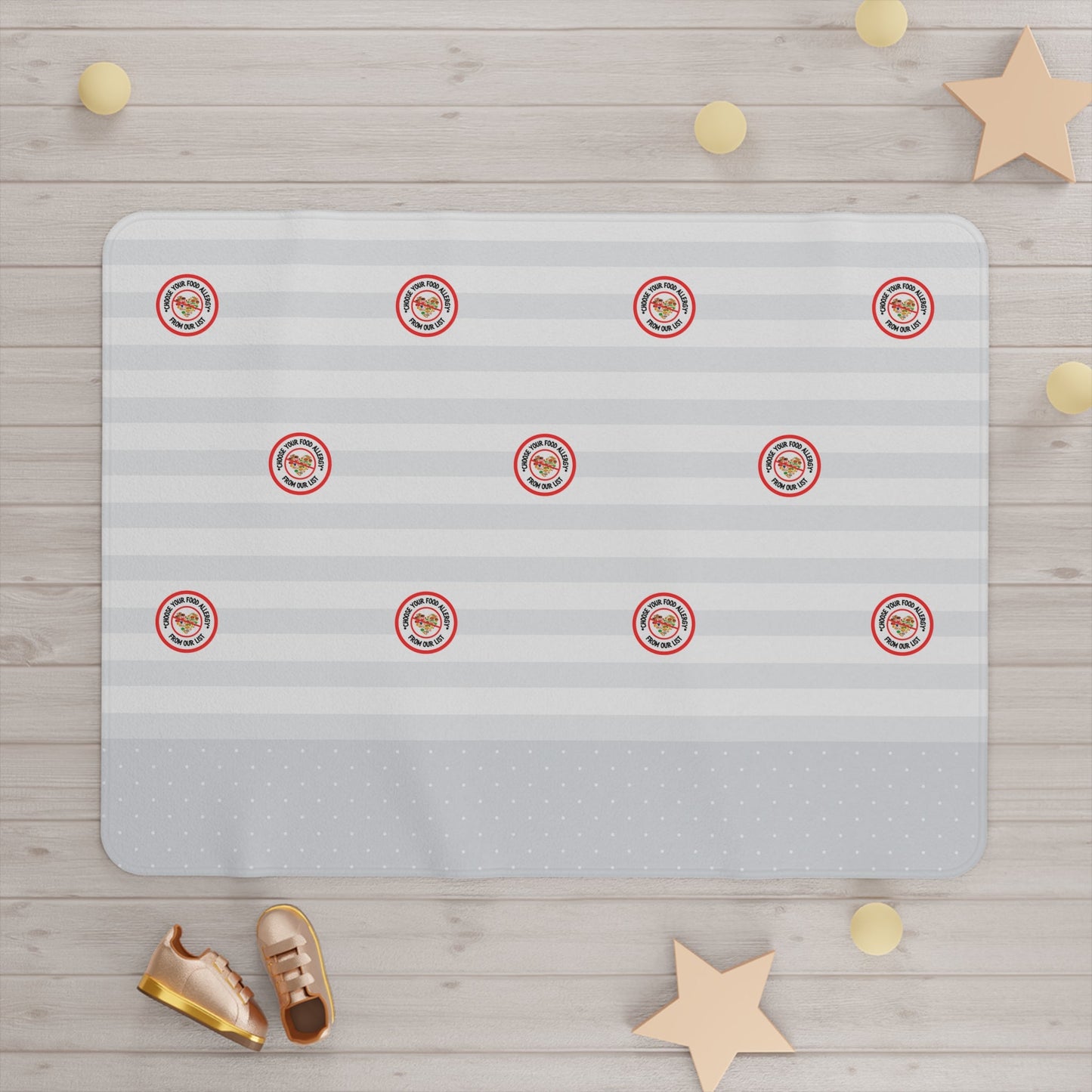 Gray Striped Baby Blanket