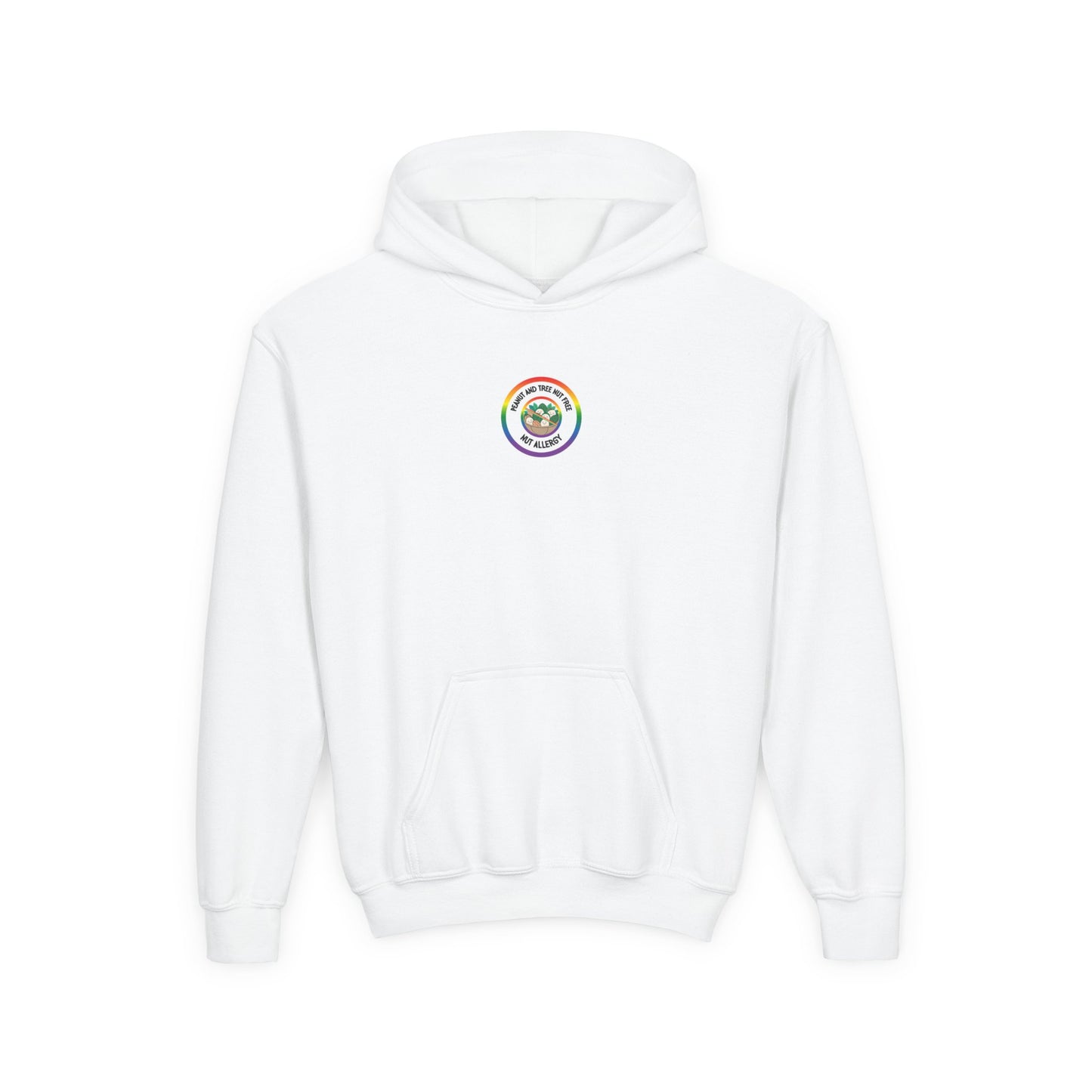 Nut Allergy Rainbow Logo Youth Hoodie