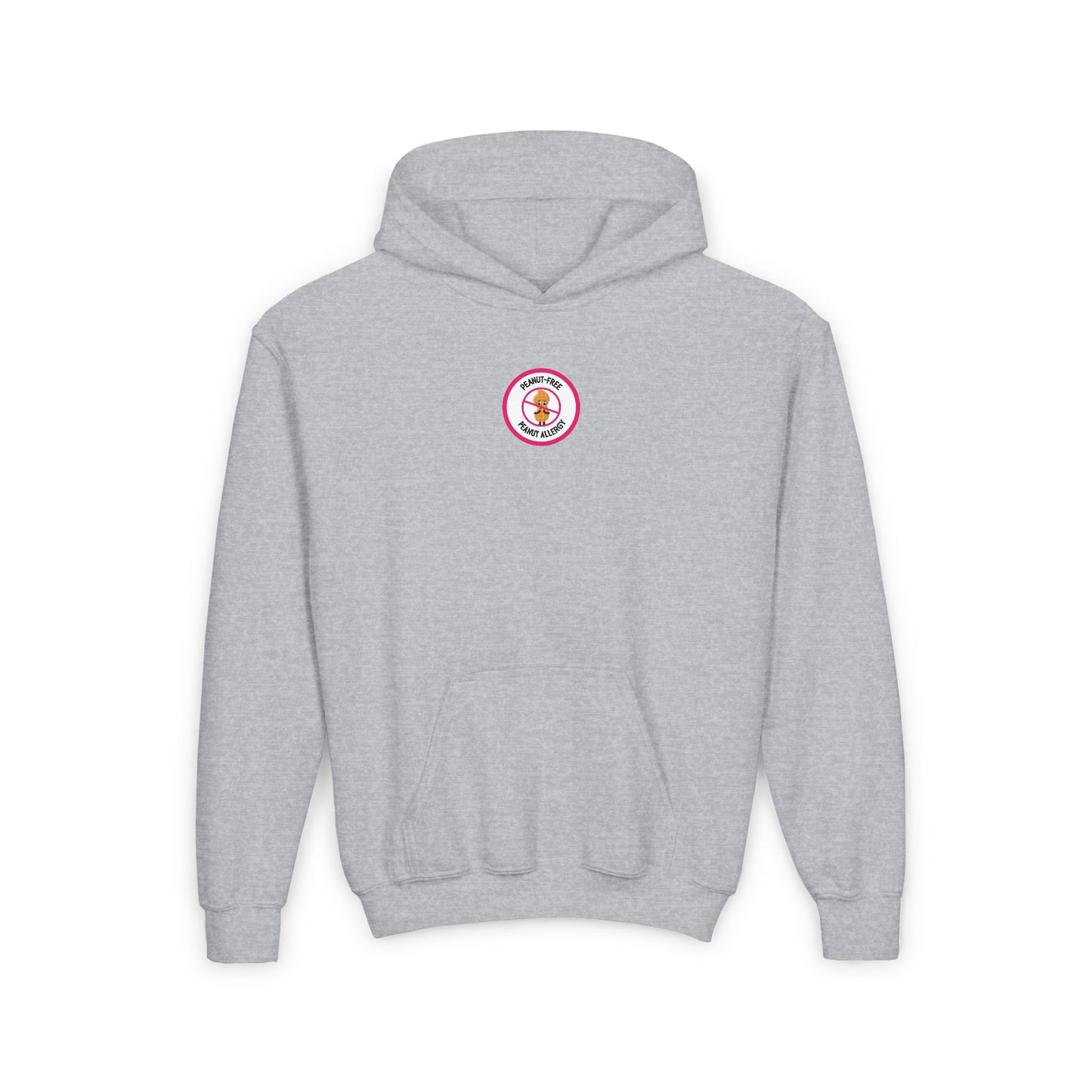 Peanut Allergy Pink Logo Youth Hoodie