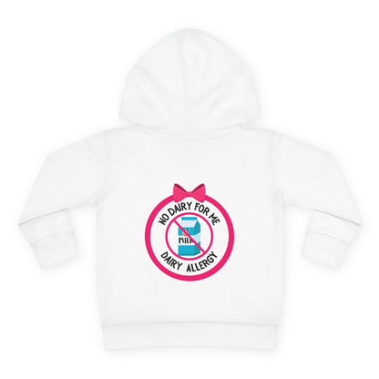 Dairy Allergy Pink Logo Toddler Hoodie