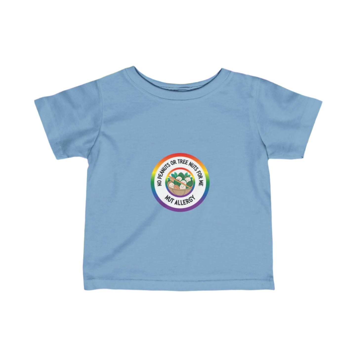 Nut Allergy Rainbow Logo Baby Tee