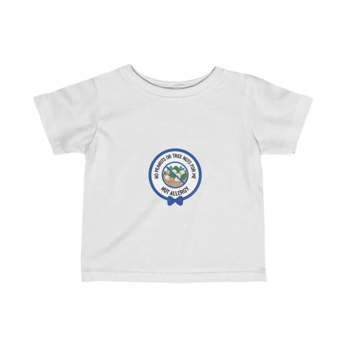 Nut Allergy Blue Logo Baby Tee