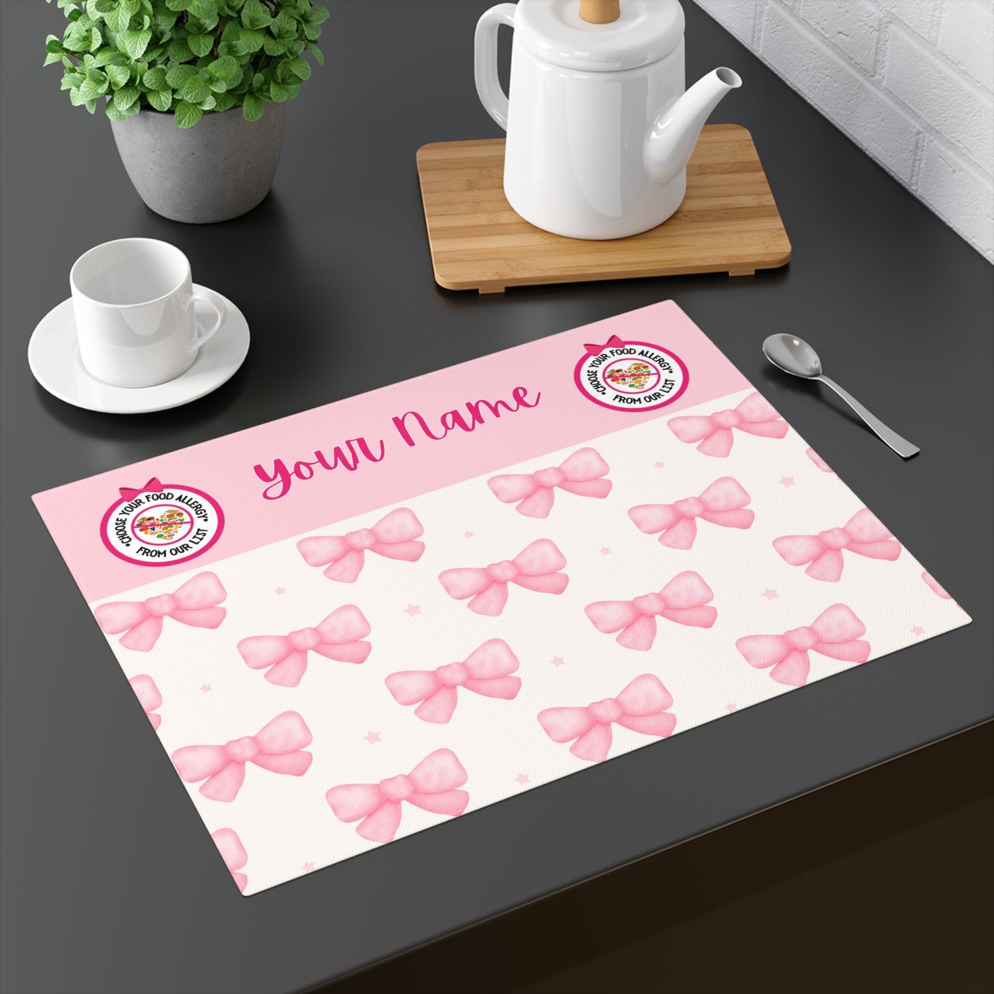 Pink Coquette Bow Placemat