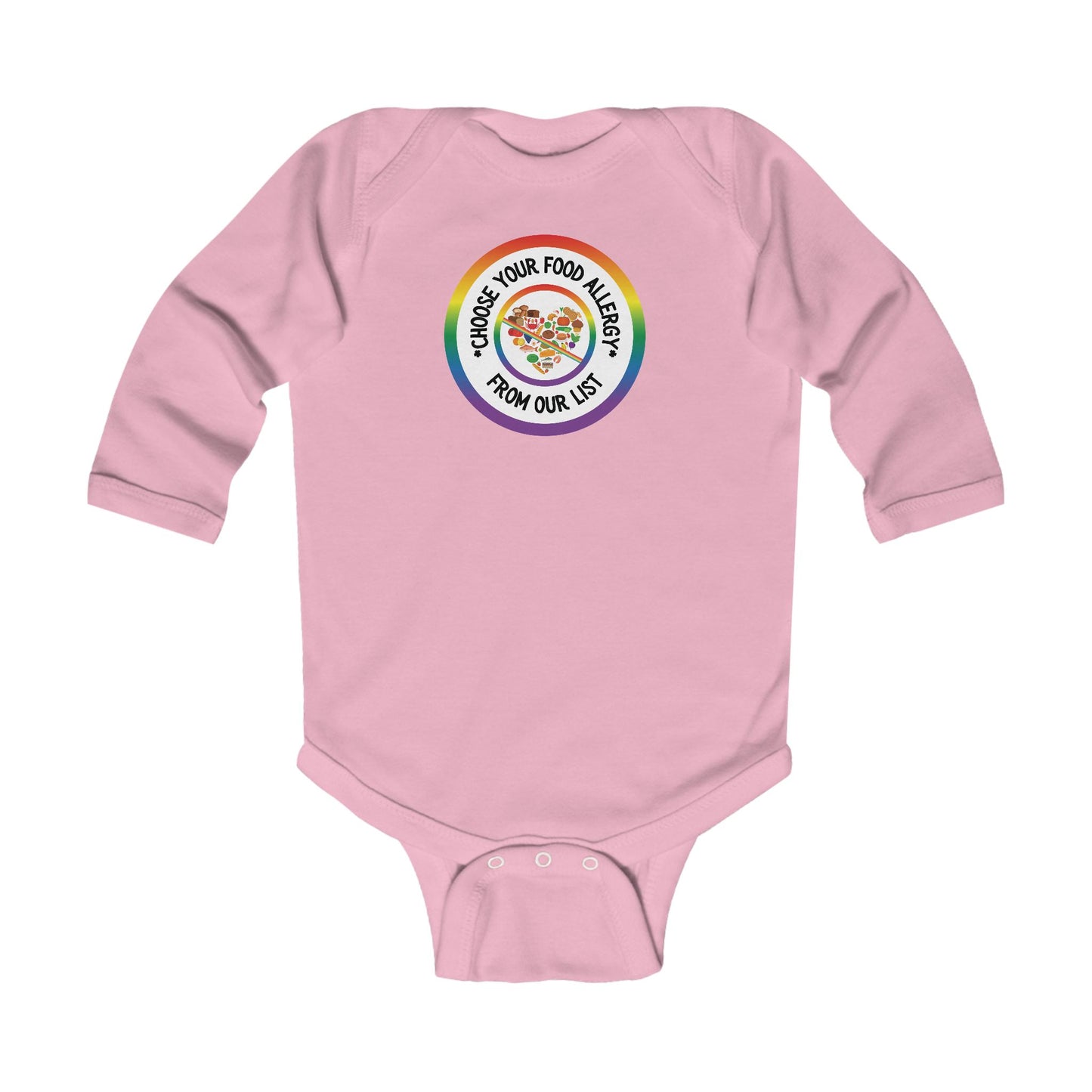Other Food Allergies Rainbow Logo Long Sleeve Onesie