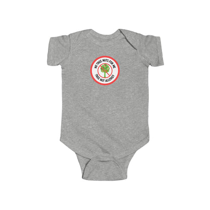 Tree Nut Allergy Red Logo Short Sleeve Onesie