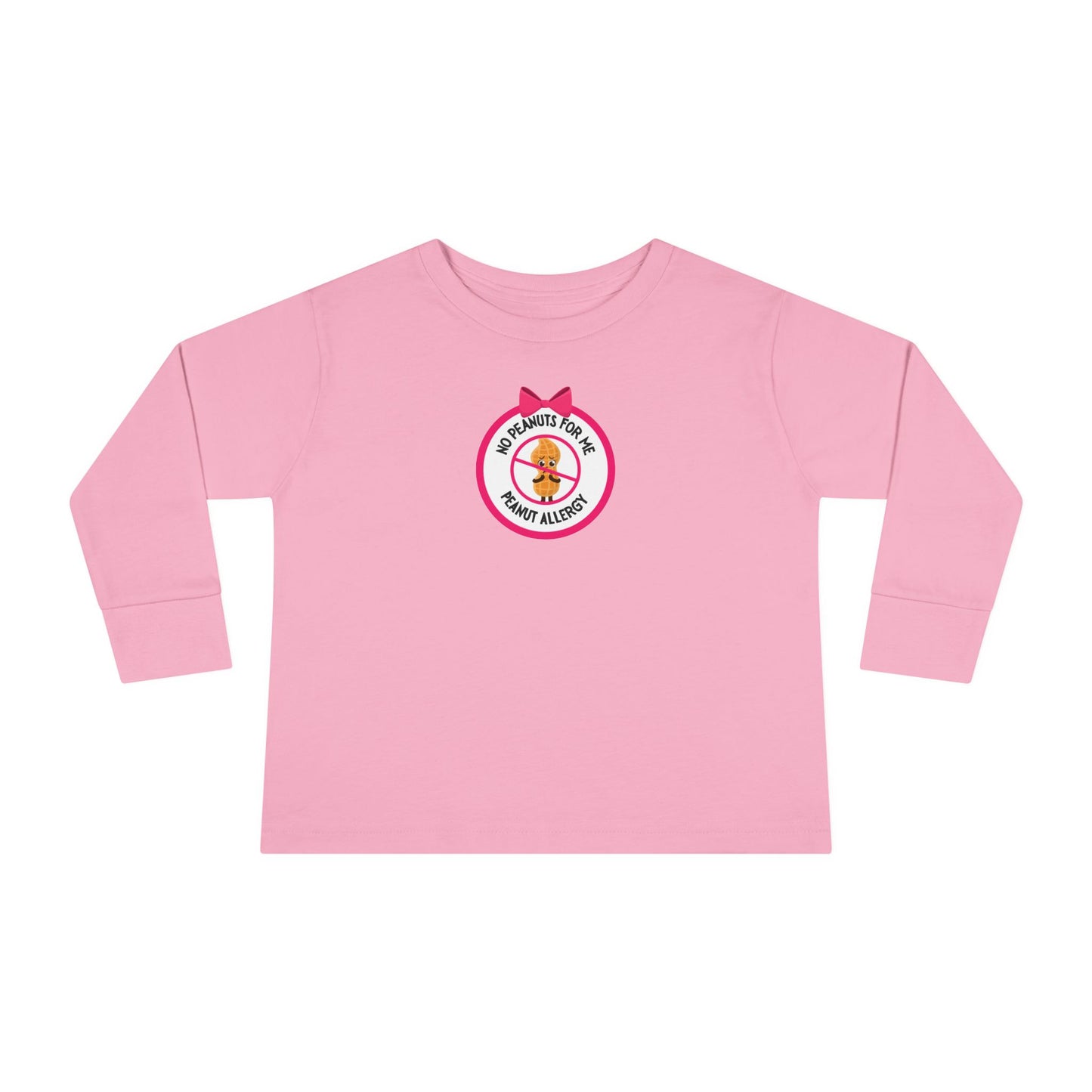 Peanut Allergy Pink Logo Toddler Long Sleeve